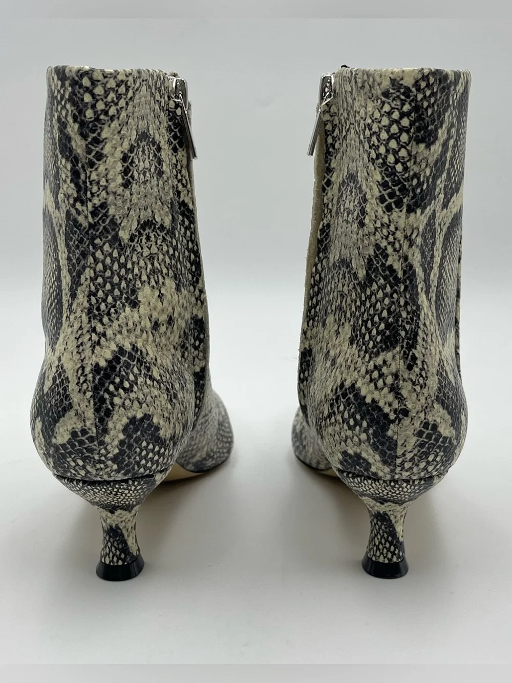 Marc Fisher SZ 5M Iggy  Pointed Toe Dress Booties Snake Kitten Heel MSRP $179